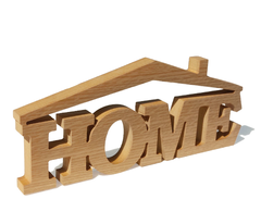 Letras Madera Home Casa 12x28cm Corporeo Melamina - comprar online