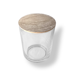 Vaso De Vidrio 250ml c/tapa p/velas x12 unidades - comprar online