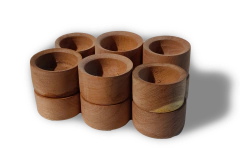Cuenco Porta Vela Algarrobo Lijado X 12 Unidades 6cm Dip