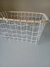 Cesto organizador metal com madeira retangular - comprar online