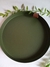 Bandeja redonda metal verde