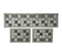 Tapete para Cozinha Sisal Jogo com 3 Peças Tabuleiro C