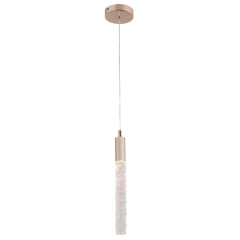 Pendente LED 3000K 3W 35CM Cristal/Metal Dourado - comprar online