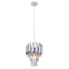 PENDENTE ?20×26CM E14×1 METAL CROMADO+CRISTAL TRANSPARENTE CX: 22x22x21CM 1,8KG EAN: 7908169527877 - comprar online