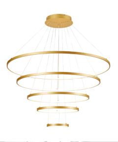 Pendente Dourado Alumínio com Silicone 20×40×60×80×100cm 188W 3000K