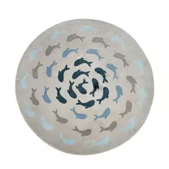 Tapete Quarto Infantil Redondo Ah Mar Cardume - comprar online