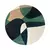 Tapete redondo Mixture Mixgreen Branco com design moderno e cores variadas, ideal para salas de estar.