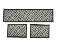 Tapete para Cozinha Sisal Jogo com 3 Peças Venezia B