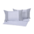 Conjunto de 5 peças de peseira de cama Queen com almofadas cheias, em tons de branco e cinza, ideal para decoração de quartos.