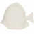 Escultura em Poliresina peixe off white 21x25 cm