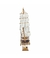 Miniatura Barco Navio Veleiro Madeira Base Branca Janelas Simon Bolivar 48x10x67cm na internet