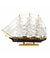 Miniatura Barco Navio Veleiro Madeira Casco Azul Base Marrom Cutty Sark-1869 48x10x67cm