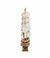 Miniatura Barco Navio Veleiro Madeira Base Preta Fraghta Sigio XVII 48x10x67cm - Do Lar pro Lar | Loja de Decoração e Tapetes