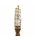 Miniatura Barco Navio Veleiro Madeira Base Preta Fraghta Sigio XVII 48x10x67cm - comprar online