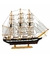 Miniatura Barco Navio Veleiro Madeira Casco Preto Base Marrom 47x10x57cm na internet