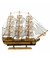 Miniatura Barco Navio Veleiro Madeira Base Preto Canhão 47x10x57cm na internet