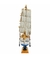 Miniatura Barco Navio Veleiro Madeira Base Azul 26x5x30cm - Do Lar pro Lar | Loja de Decoração e Tapetes