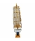 Miniatura Barco Navio Veleiro Madeira Base Azul 26x5x30cm - comprar online