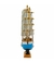 Miniatura Barco Navio Veleiro Madeira Casco Azul 26x5x29cm - comprar online