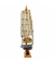 Miniatura Barco Navio Veleiro Madeira Base Vermelho 25.5x5x30cm - comprar online