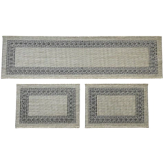 Tapete para Cozinha Sisal Jogo com 3 Peças Fiore C