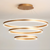 Lustre Pendente 3 Arcos 226W 3000K 22600LM Bivolt Aluminio Escovado Dourado - comprar online