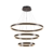 Lustre Pendente 3 Arcos 226W 3000K 22600LM Bivolt Aluminio Escovado Preto