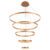 Pendente 5 Arcos de Luz Direta Dourado 113W