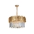 Pendente de Luxo em Metal Dourado com Cristal Transparente 52×26CM