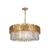 Pendente de Luxo em Metal Dourado com Cristal Transparente 72×26CM