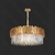 Pendente de Luxo em Metal Dourado com Cristal Transparente 72×26CM - Do Lar pro Lar | Loja de Decoração e Tapetes
