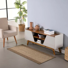 Tapete Passadeira Sisal Lancer Antiderrapante Mescla PS31