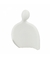 Estatueta de casal em porcelana com formato de coração, medindo 17.5 cm, ideal para decoração.