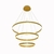 Lustre Pendente 3 Arcos 226W 3000K 22600LM Bivolt Aluminio Escovado Dourado na internet