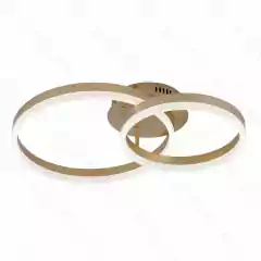 Plafon Dourado 2 Anéis Luz Direta 44W Bivolt