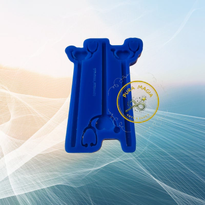 Molde de Silicone Caneta com 3 Cavidades Estetoscópio
