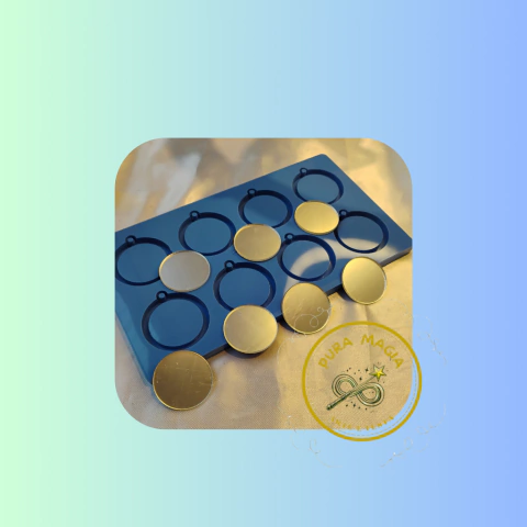 Molde para resina circulo espelho 8 Cavidades