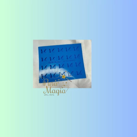 Molde de Silicone Mini Pingente Laço 2 com 20 Cavidades (2mm) para Tampa de Caneta