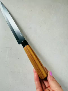 FACA INOX CABO MADEIRA ACÁCIA - comprar online