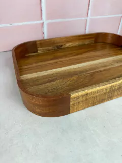 BANDEJA DE ACÁCIA ARREDONDADA 40CM - comprar online