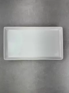 BANDEJA COMPRIDA CERÂMICA BRANCA