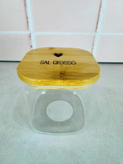 POTE DE VIDRO HERMÉTICO QUADRADO