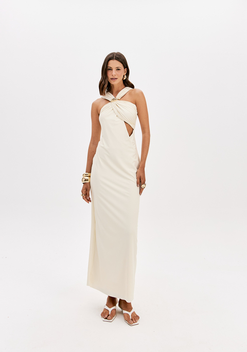 VESTIDO LANÇA PERFUME SUPER MIDI SEM MANGAS