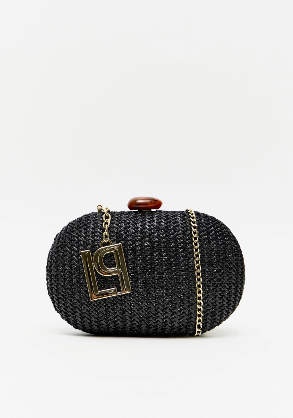 BOLSA LANÇA PERFUME CLUTCH COM TEXTURA E ENFEITE LP