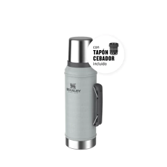 Termo Stanley Classic 950 ml con asa y tapón cebador - Gris - - comprar online