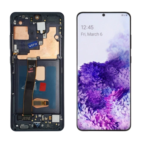 FRONTAL SAMSUNG S20 ULTRA PRETO COM ARO NACIONAL WEFIX