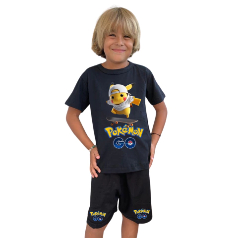 Conjunto camiseta e Bermuda Pokemon Pikachu - comprar online