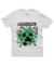 Camiseta Infantil Minecraft - Creepy explodindo - Branca