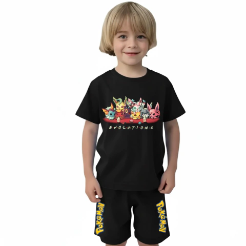 Conjunto camiseta e Bermuda Pokemon Evolution Algodão - comprar online