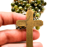 Imagem do Terço Sta Rita - Pedra Natural Jade